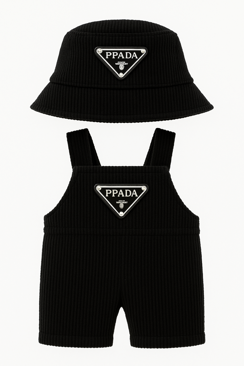 Labubu Prada-Inspired Black Streetwear Set (2pcs) - Labubu
