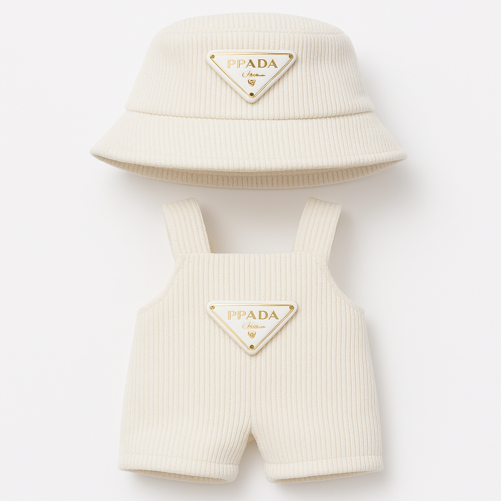 Labubu Prada-Inspired Black Streetwear Set (2pcs) - Labubu